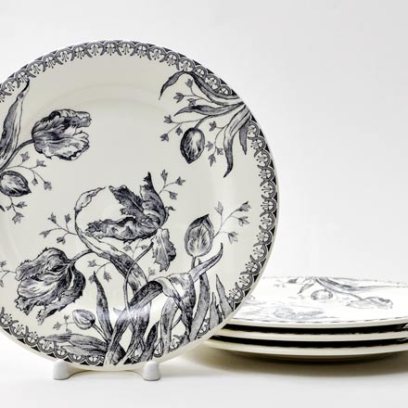 Набор тарелок десертный TULIPES NOIRES GIEN Шампань