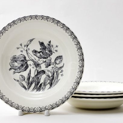 Набор тарелок столовый TULIPES NOIRES GIEN Шампань