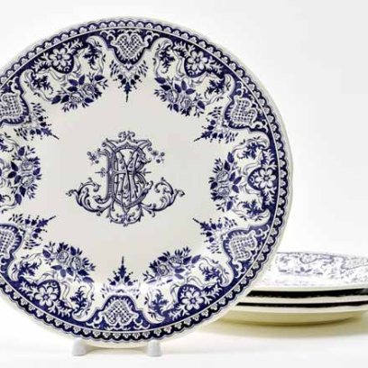 Набор тарелок столовый «MONOGRAMME DEPAREILLEES BLEU»