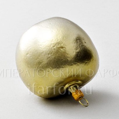 Елочная игрушка «Ягоды и фрукты. Яблоко золотое»