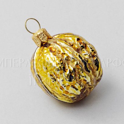 Елочная игрушка «Ягоды и фрукты. Золоченый орех»