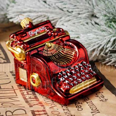 Елочная игрушка Ретро Техника. Пишущая машинка