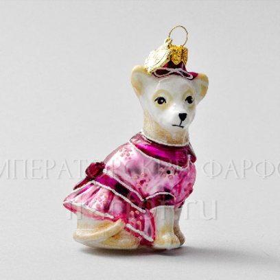 Елочная игрушка в подарочной коробке 210х130мм Чихуахуа