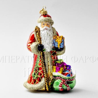Елочная игрушка второй сорт «Дед Мороз с мешком подарков»