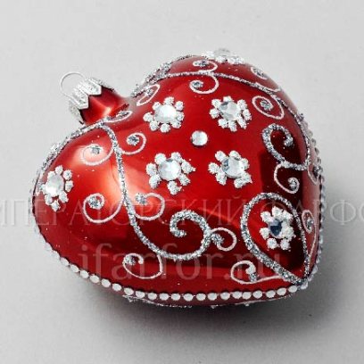 Елочная игрушка «Сердечко»