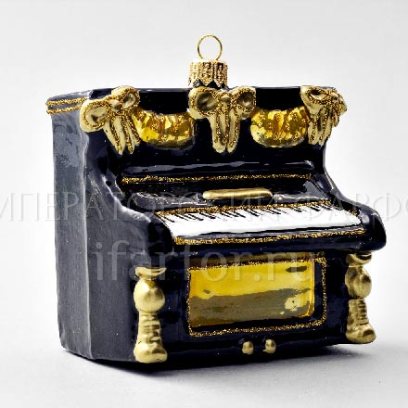 Елочная игрушка Музыкальные инструменты. Пианино черное