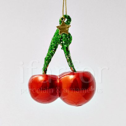 Елочная игрушка второй сорт «Вишенки»