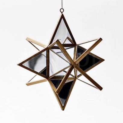 Елочная игрушка Зеркальная звезда 3D