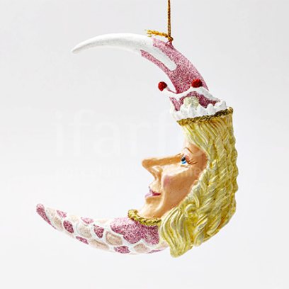 Елочная игрушка «Королева Луна» 125 мм.