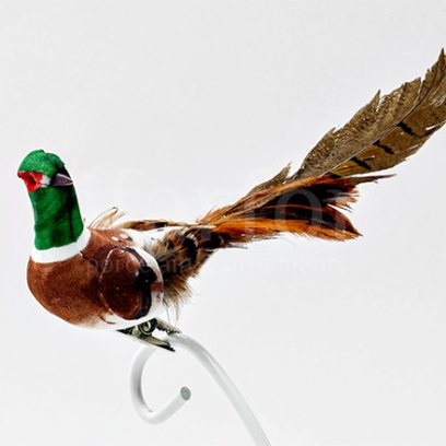 Елочная игрушка «Фазан на прищепке 1»