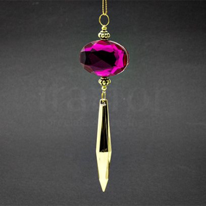 Елочная игрушка «Ювелирная подвеска золотисто-розовая 2»