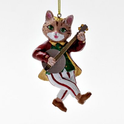 Елочная игрушка Котенок с банджо