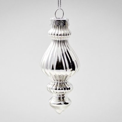 Елочная игрушка Веретено 1 Серебрянное