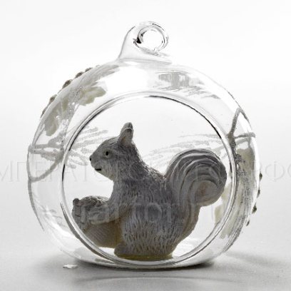 Елочная игрушка «Белка в открытом шаре»