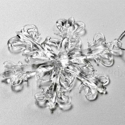 Елочная игрушка «Плоская снежинка»