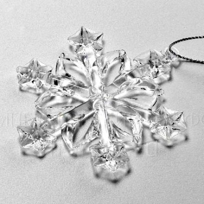 Елочная игрушка «Плоская снежинка»