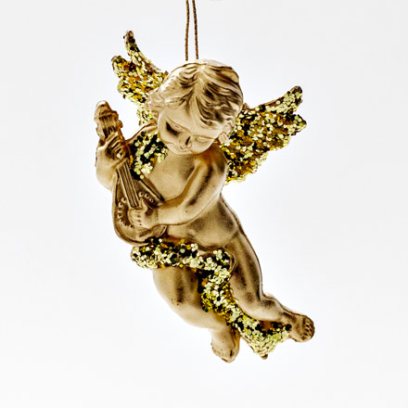 Елочная игрушка «Ангел с лютней»