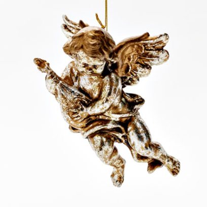 Елочная игрушка «Ангел с лютней»