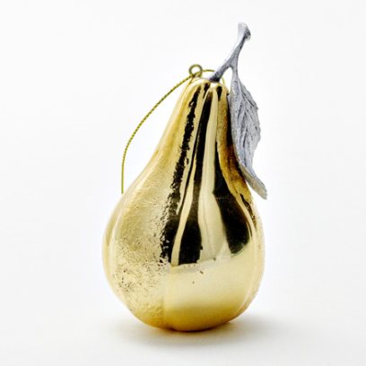 Елочная игрушка «Груша золотая»