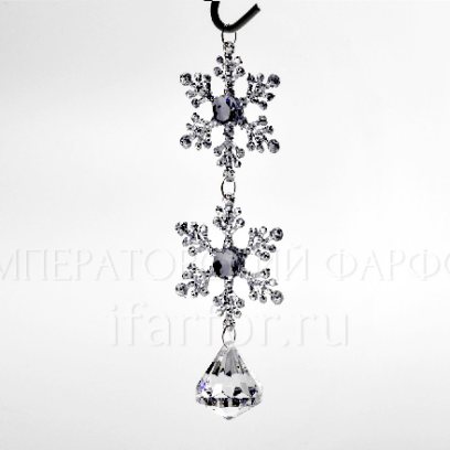 Елочная игрушка «Украшение из снежинок»