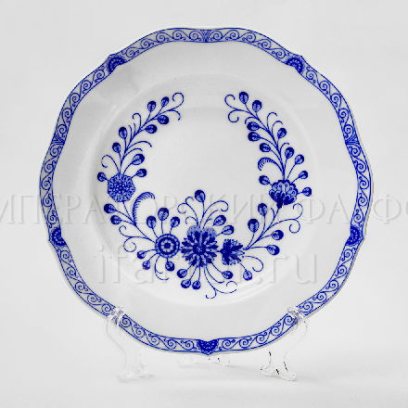 Тарелка глубокая «Alte Ranke blau»