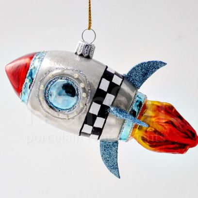 Елочная игрушка Ракета