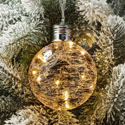 Елочная игрушка Светящийся шар 6LED