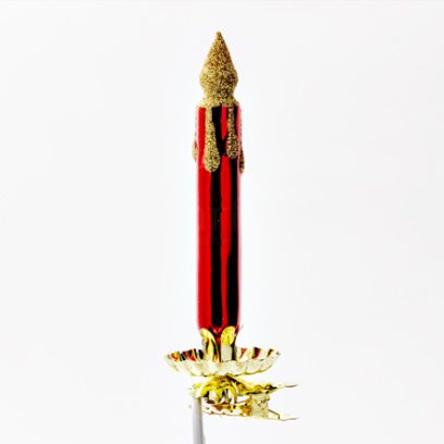 Елочная игрушка «Свеча красная»