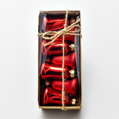 Набор елочных игрушек «Рубиново-красный»