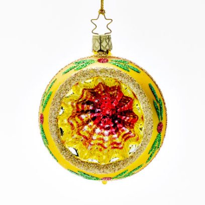 Елочная игрушка «Шар-рефлектор желтый»