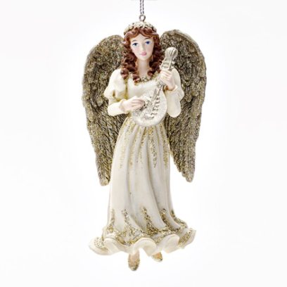 Елочная игрушка «Ангел с мандолиной»