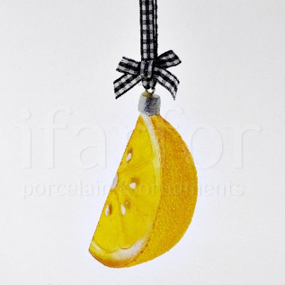 Елочная игрушка «Долька апельсина»