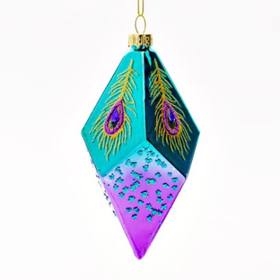 Елочная игрушка Кристалл 1 Перо павлина