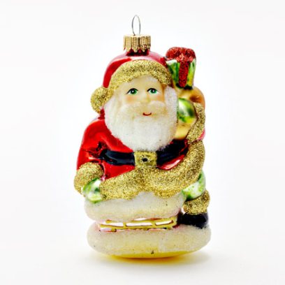 Елочная игрушка «Дед Мороз с мешком подарков»