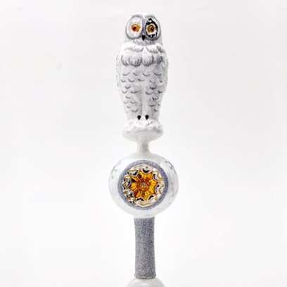 Елочная игрушка в подарочной коробке Верхушка для елки Сова с рефлектором