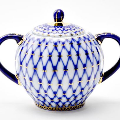 Сахарница Кобальтовая сетка Тюльпан
