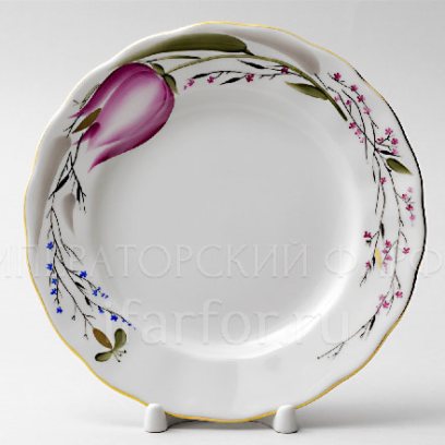 Тарелка мелкая «Розовые тюльпаны»