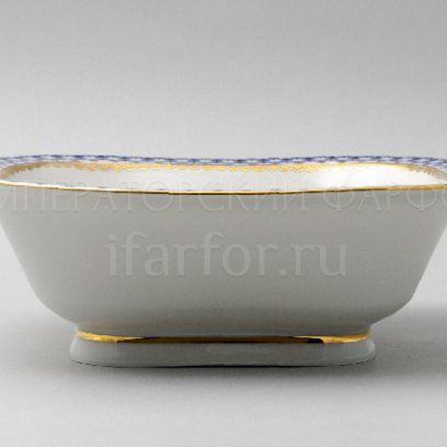 Салатник 6 порц. квадр. «Кобальтовая сетка» Форма: Молодежная. Твердый фарфор. 205 мм.