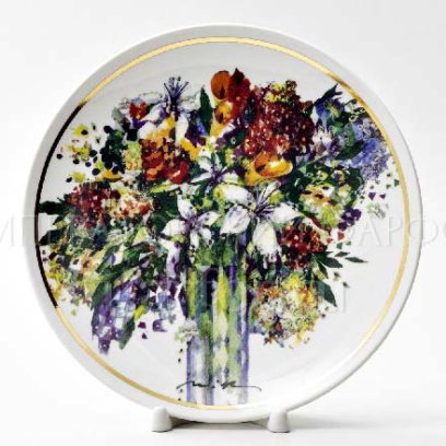 Тарелка декоративная «Весенний букет»