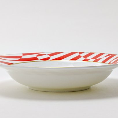 Тарелка глубокая «Да и нет (красный)»