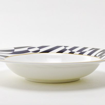 Тарелка глубокая «Да и нет (черный)»