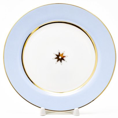 Тарелка плоская «Азур голубой»