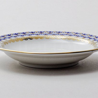 Пепельница круглая «Кобальтовая сетка»