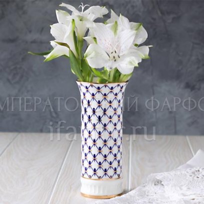 Ваза для цветов Кобальтовая сетка Вертикаль