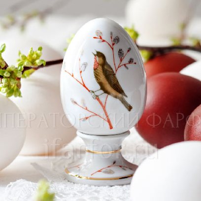 Яйцо пасхальное на подставке Весенняя песня Нева