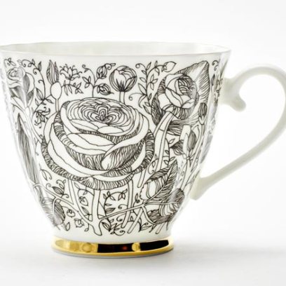 Чашка  чайная Гвоздика Лето Черное