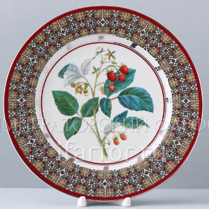 Тарелка декоративная «Цветы и ягоды России. Сладкая малина»