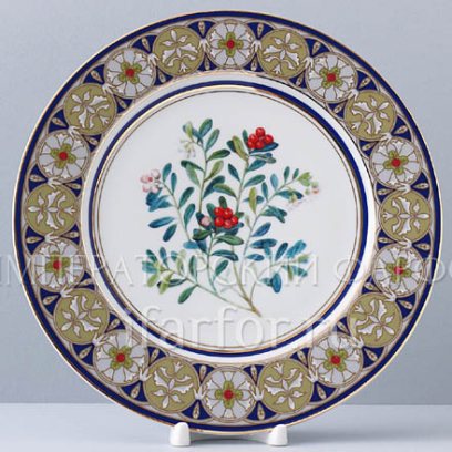 Тарелка декоративная «Цветы и ягоды России. Брусника поспела»