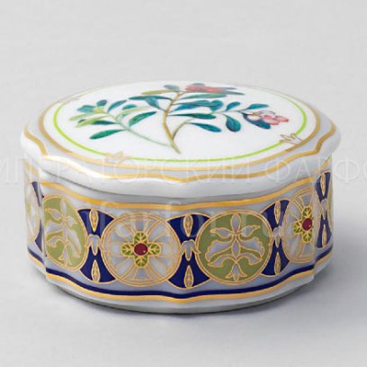 Шкатулка малая «Цветы и ягоды России. Брусника поспела»