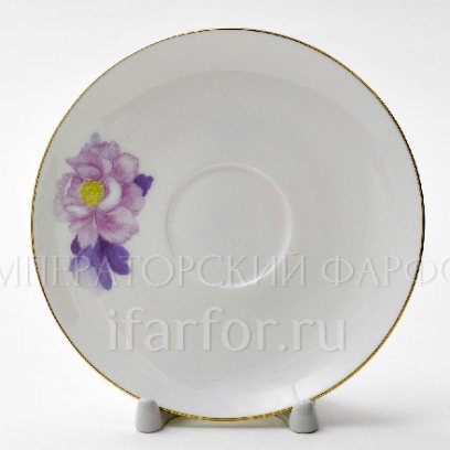 Блюдце чайное «Нежный пион (сиреневый)»